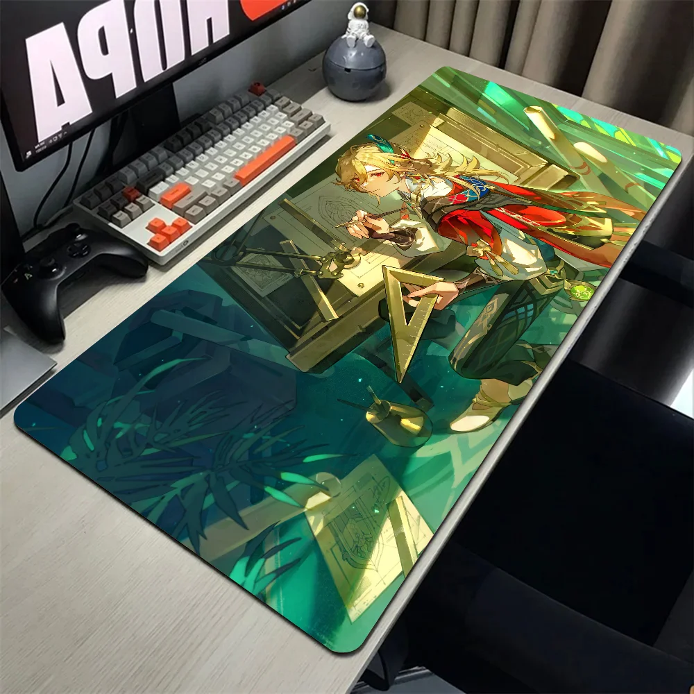 Genshin Impact KAVEH-Polymères de souris de bureau avec tapis, accessoires de jeu Prime Gaming, tapis de clavier média