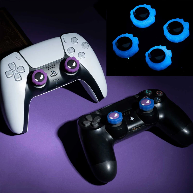 Luminous Ghost Silicone Joystick Cover For Sony PS5 PS4 PS3 Xbox One/360 Slim Series X/S Switch Pro Thumb Stick Grip Cap Case