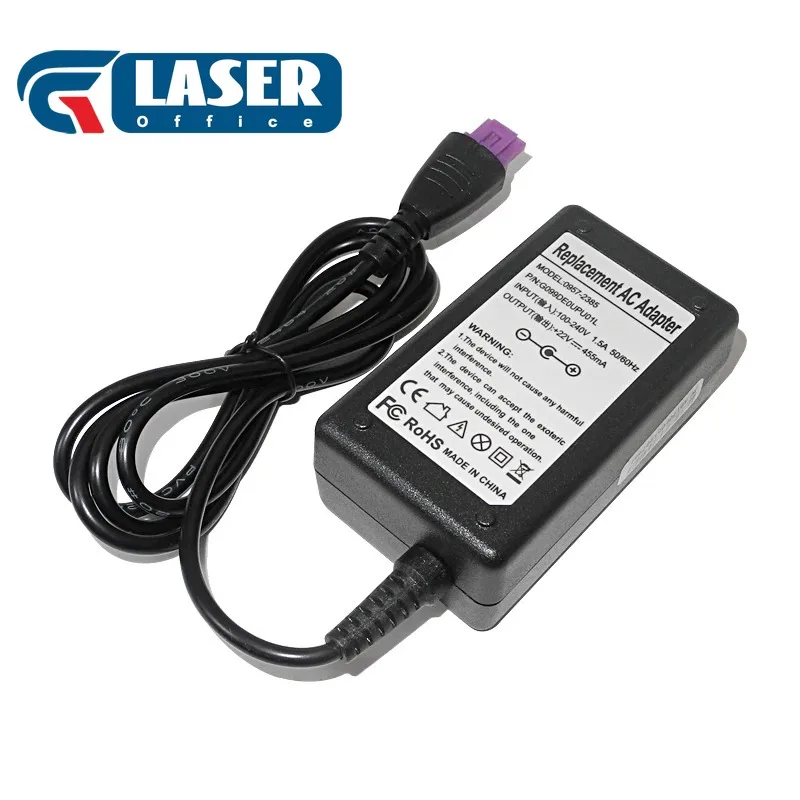 1pc 0957-2385 AC Adapter Charger Power Supply 22V 455mA for HP 1010 1012 1510 1512 1513 1514 1518 2515 2540 2541  2543 2544 2546