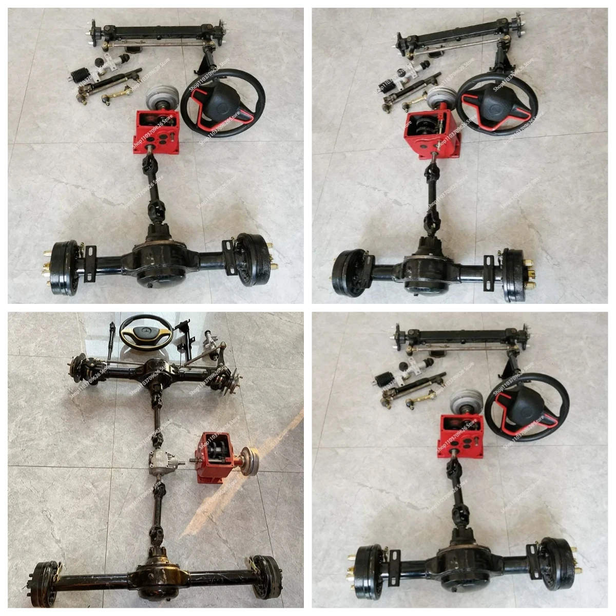 

Gold Seller DIY Agricultural vehicle four-wheel drive tire walking chassis, three-wheel and four-wheel accessories gearbox