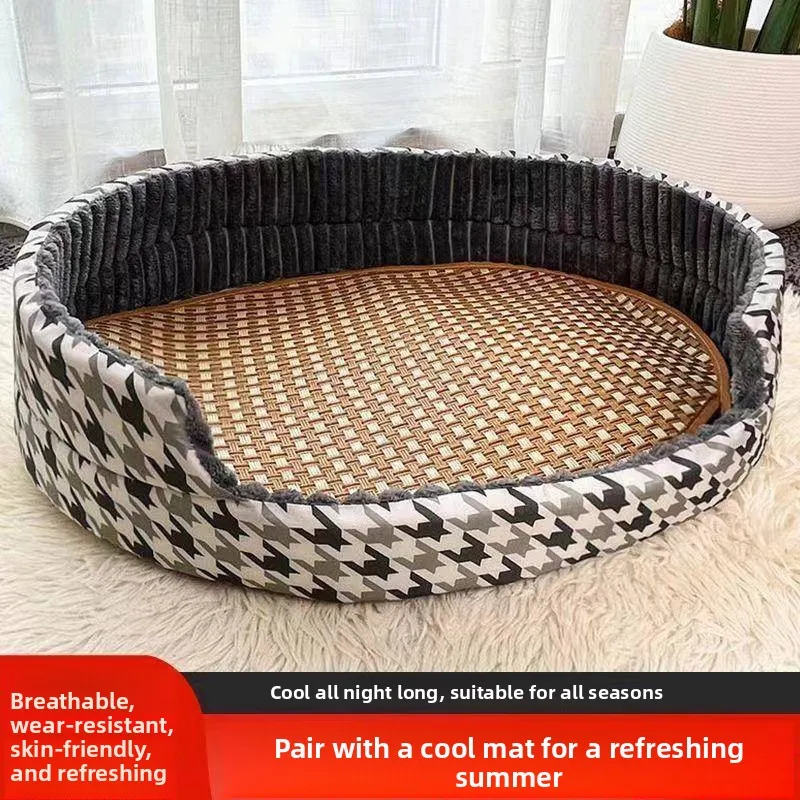 

Detachable Dog Bed Nest Summer Teddy Pet Mat Small Medium Size Dog Bed Washable Dog Sleeping Pad Four Seasons Universal