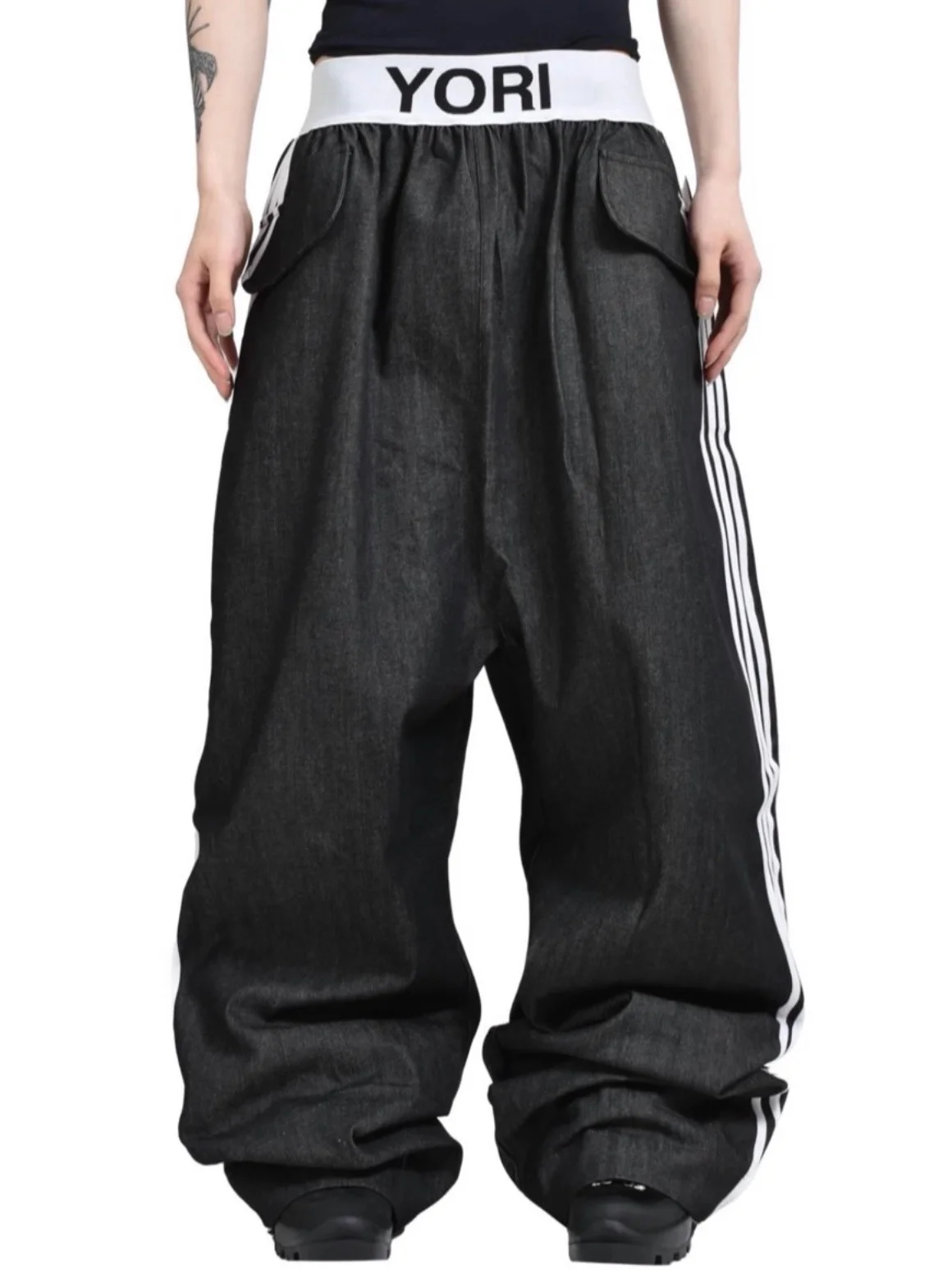 

YORI SPORT Lazy Stripe Opium Yvl Casual Loose Fit Straight Leg Jeans Youth Trendy Wear Resistant Long Pants Autumn Collection