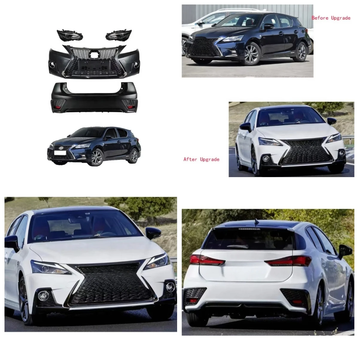 

Stlf Factory Sales 2010-2020 Upgrade 2022 CT F-Sport Grille Headlights Bumper Body Kits For CT200H New Condition Front Pos