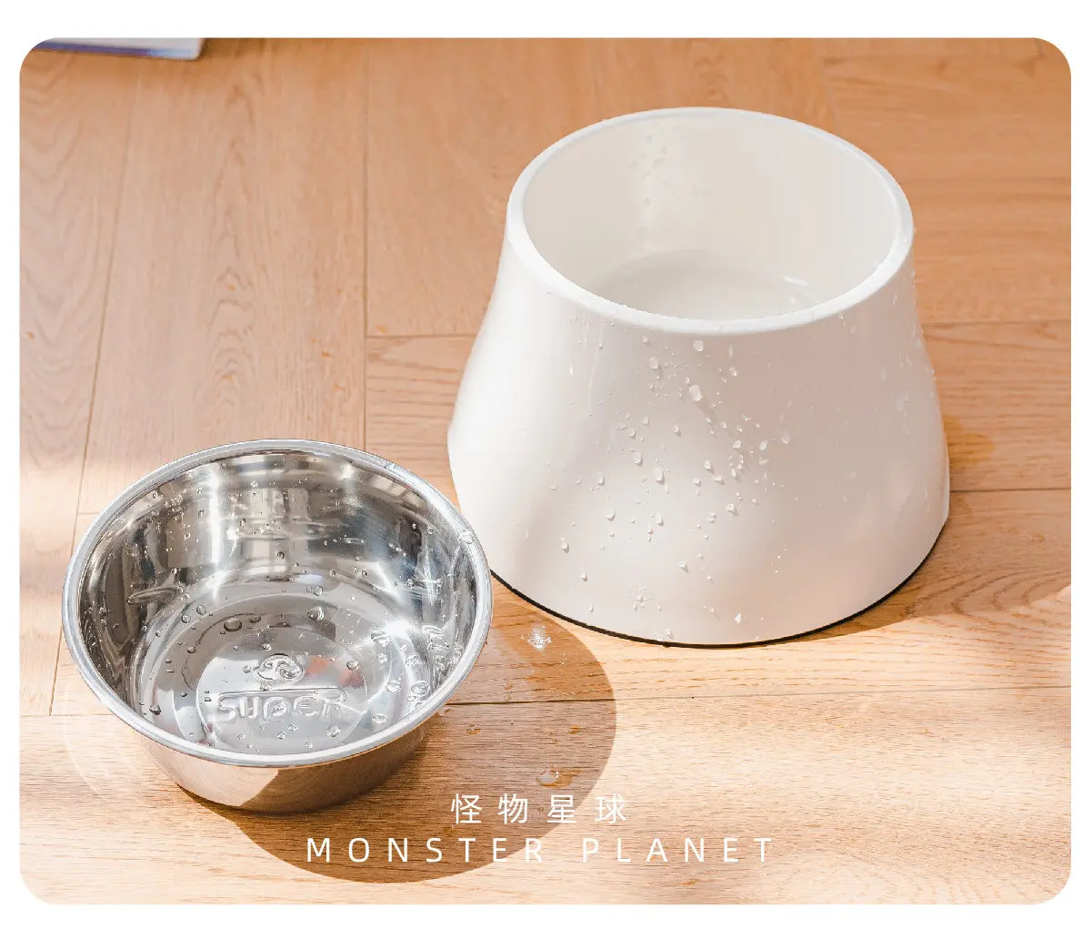 Macaron Color High Bowl Non Slip Cervical Spine Protection Stainless Steel Removable Pet Rice Bowl Water Bowl Pet Supplies