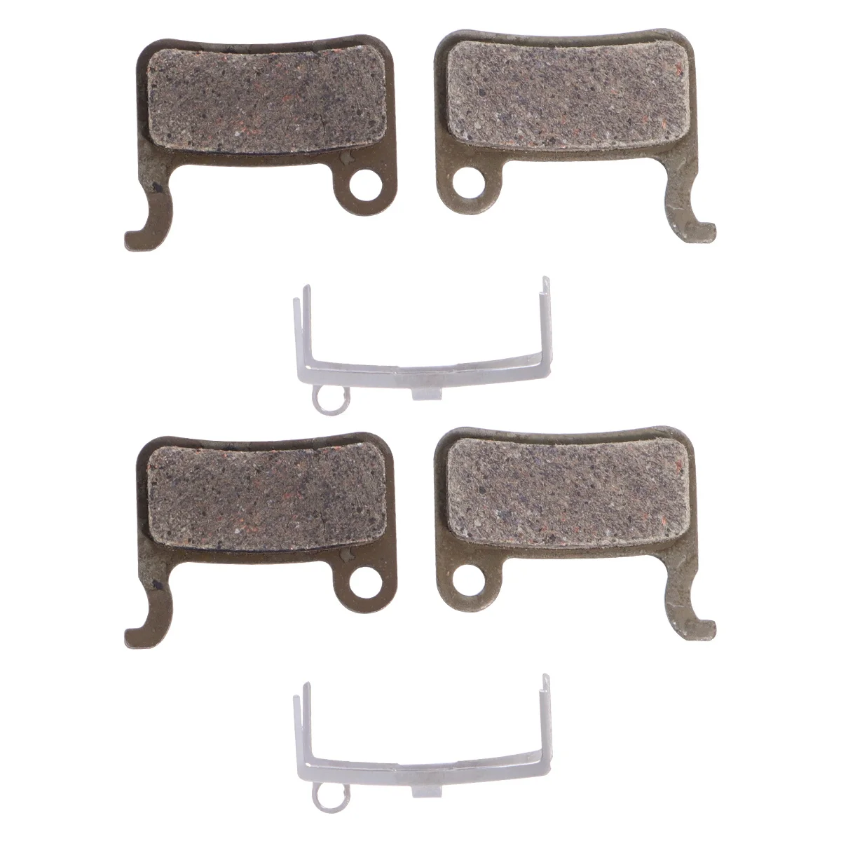 2Sets Resin Brake Pads Semi-Metallic High Performance Wear-Resistant Quiet Disc Compatible Brake Pad Replacement