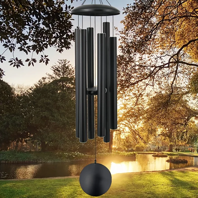 Aluminum Tube Wind Chime Tuned Percussion Outdoor Hanging Decor Garden Patio Courtyard Ornament