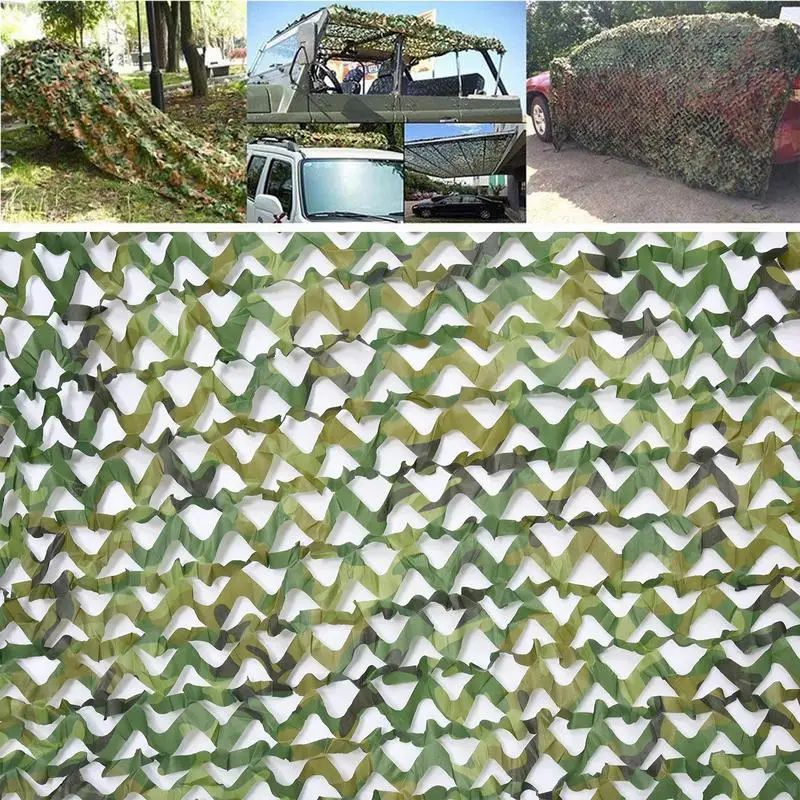 Camouflage Nets, Woodland Troop Training Shade Nets, Hunting Concealment Nets, Car Tent Shades, Camping, Yard Decor and Awnings