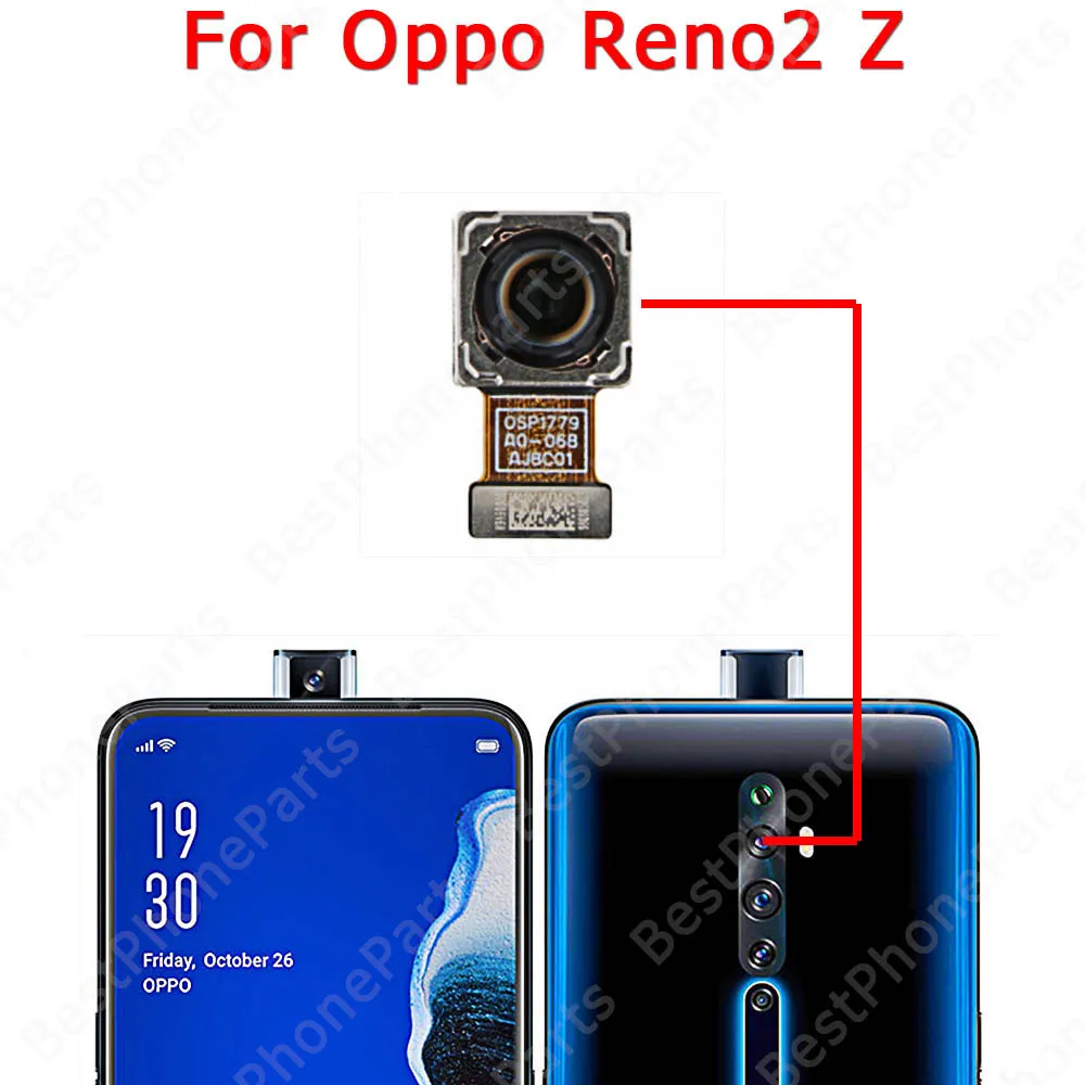 Selfie Rear Back View Big Backside Camera Module For OPPO Reno Reno2 Z Front Camera Replacement Spare Parts Flex Cable