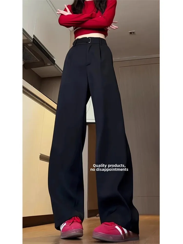 

Мужские повседневные брюки Cleanfit прямого кроя, свободные, с высокой талией, длинные, молодежные, энергичные, с защитой от сминания