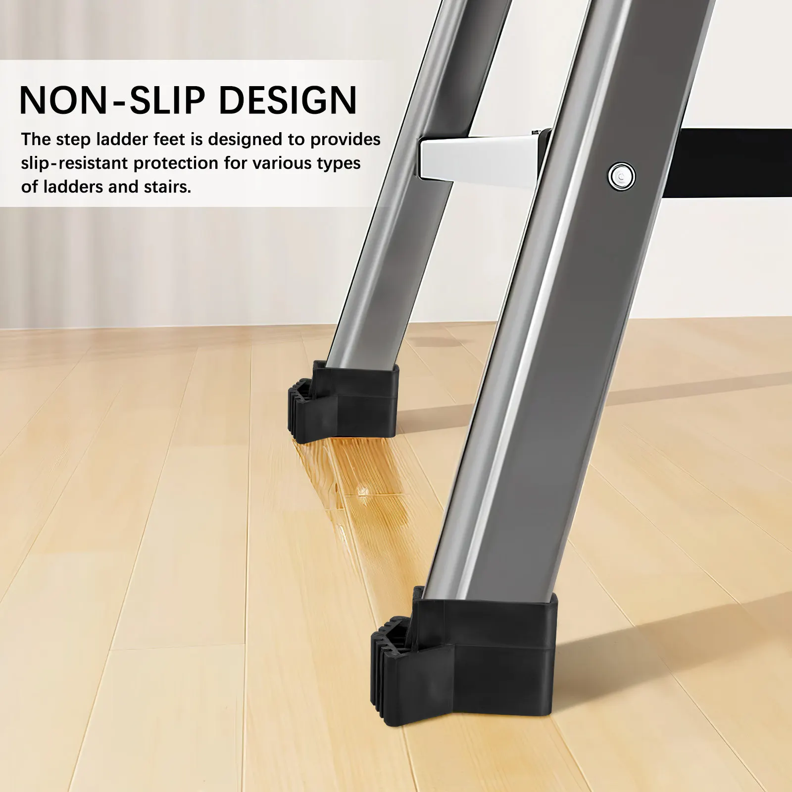 

4Pcs Non Slip Ladder Pads Adjustable Step Ladder Feet Covers Protector Cushion Foot Pads for Extension and A Frame Ladders