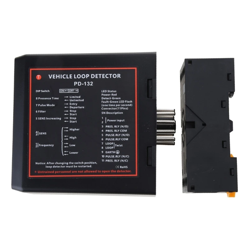 

652F PD132 Single Channel Inductive Vehicle Loop Detector for Car Parking Gate Traffic Control Loop Detector English Version