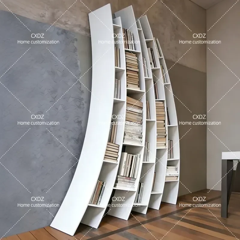 Modern Simple Floor to Ceiling Bookshelf Open Display Cabinet for Student Office Home Storage Rack Minimalist Bookcase