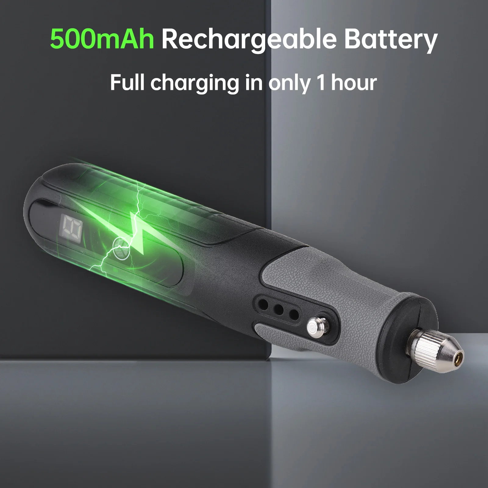 미니 무선 로터리 툴 키트 25000RPM 5단계 속도 조절 조각 도구 충전식 배터리로 작동 23종 액세서리 포함