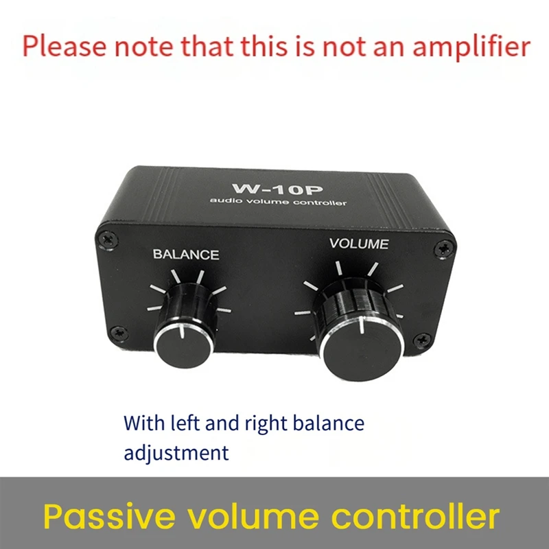 Imagem -06 - Controlador de Volume Portátil Pré Amplificador 3.5 mm Dual Channel Stereo Audio Mini Balance Music Home Sound Durable W10p