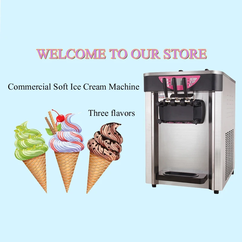 

Fully Automatic Soft Ice Cream Machine Desktop Intelligent Ice Cream Maker Stainless Steel Sweet Cone Ice Cream Machine