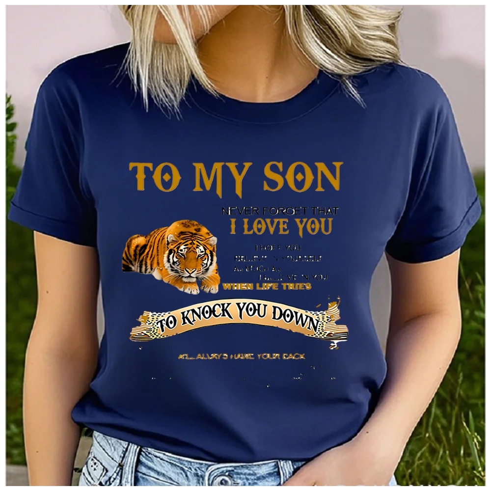 men Women's Cotton 100% king of beasts - tiger Print T-shirt Loose round Neck Casual Short Sleeve Fashion Top  Clothing Summer