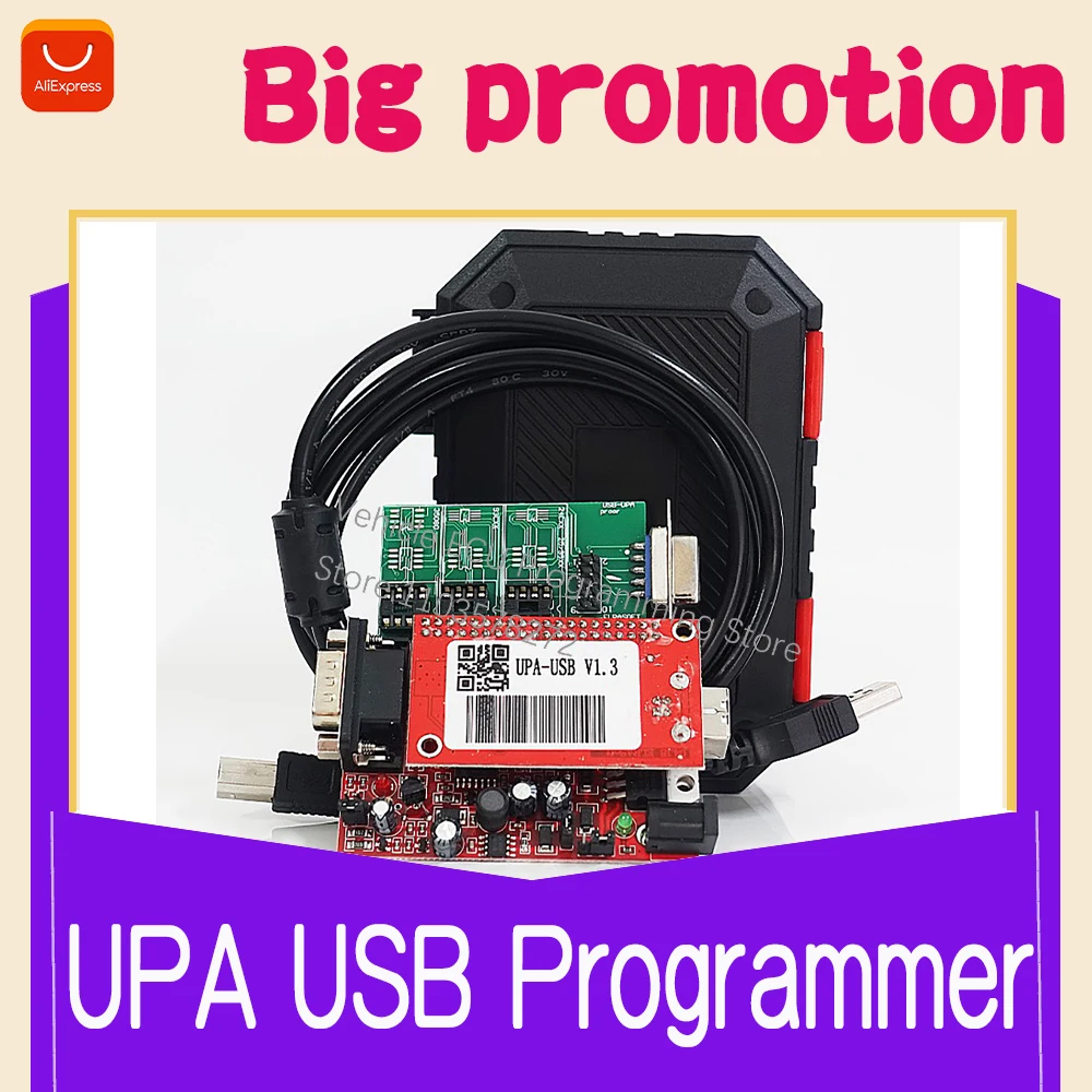 2014 UPA USB Full Clip Software UPA-USB V1.3 Window Version Solder Chip Programmer Diagnostic Tools usb cable Supported English