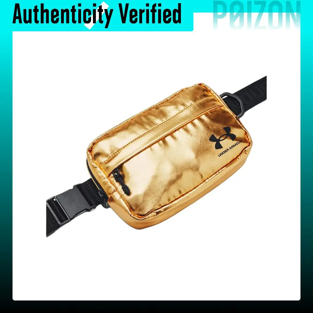 under-armour-sac-banane-en-polyester-unisexe-or-metallise-et-noir-1389139-777