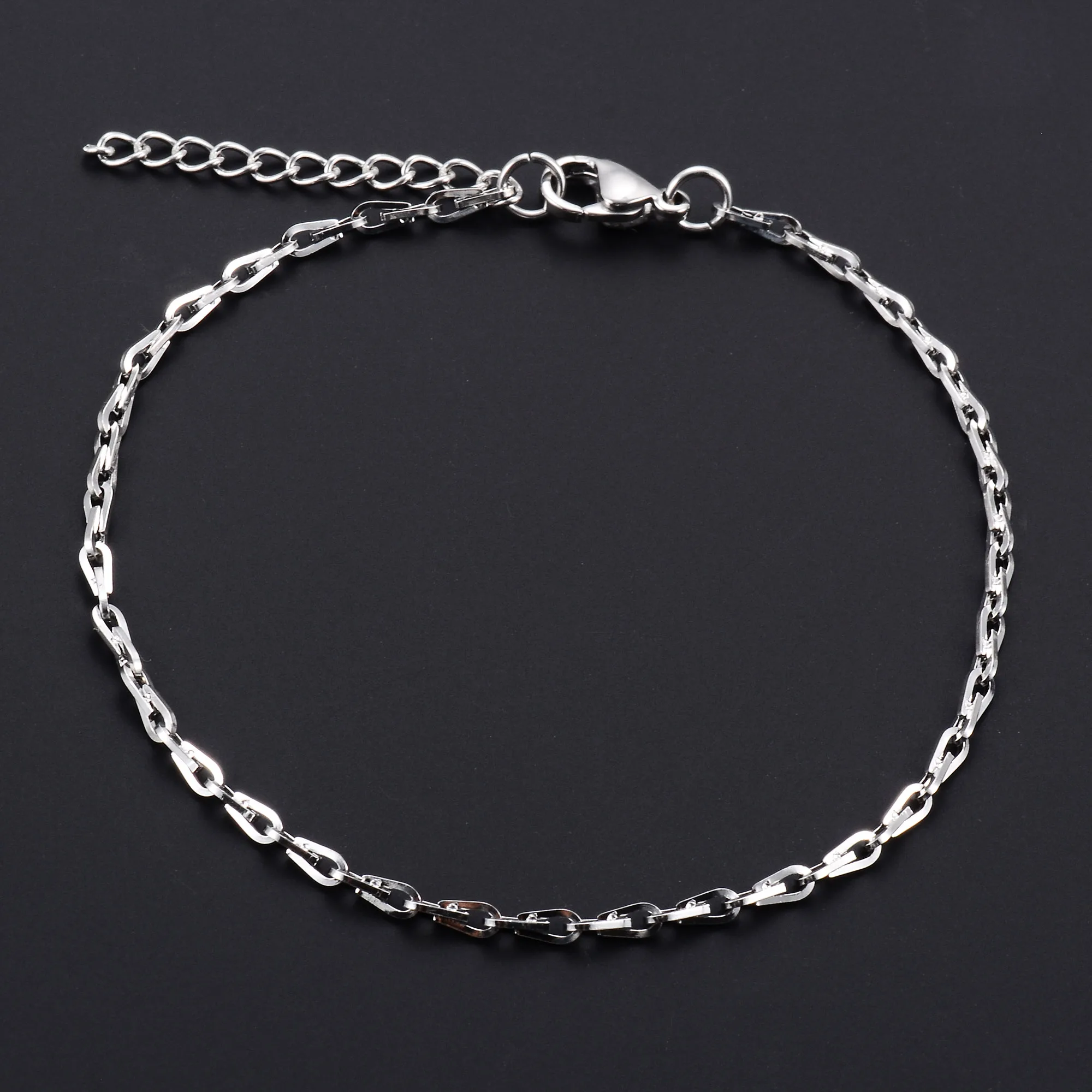 Chic Stainless Steel Bracelet Link Guitar Chain for Women Men Punk Rock Boy Metal Jewelry Wristband Anklets Ankle Hand Chain