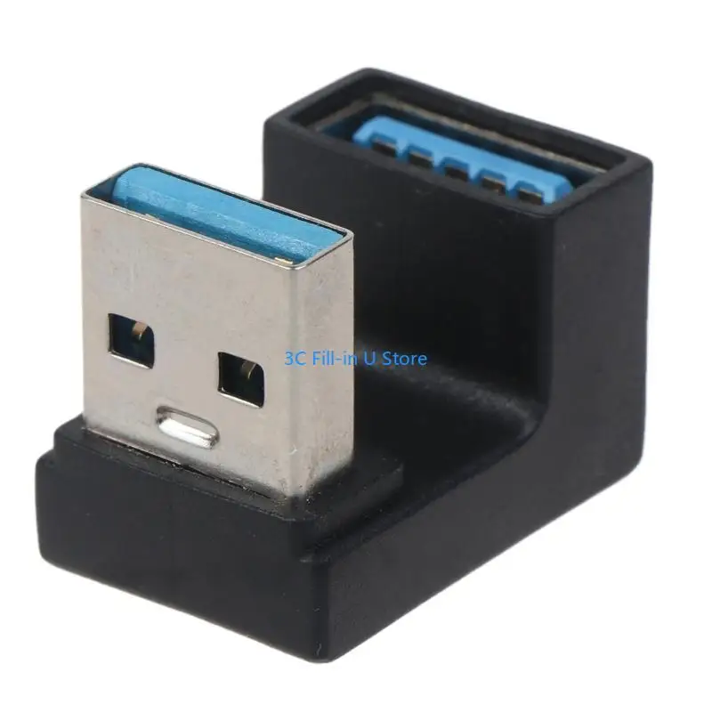

G8TA 180 Degree Up & Down Angled USB3.0 Male to Female Extension Adapter for Laptop PC USB Extension Converter