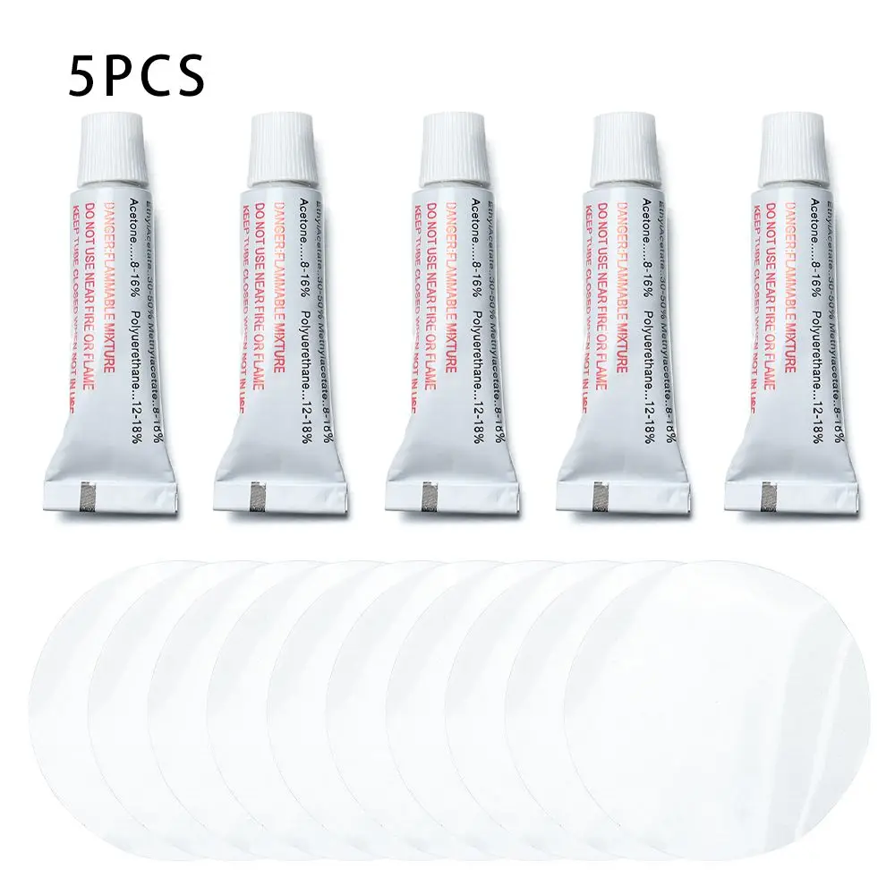 1/5/10Pcs Durable For Inflatable Swimming Pool Toy Patches Heat Resistance Puncture Patch Glue Adhesive PVC Repair Mend Tape