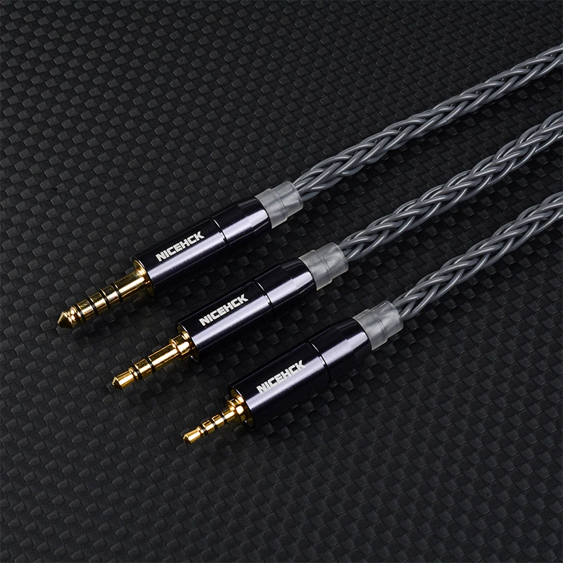 NiceHCK GreyCloud 6N الفضة المغلفة الأكسجين قطع النحاس HIFI سماعة ترقية كابل 3.5/2.5/4.4 MMCX/2Pin ل Rinko EA2000