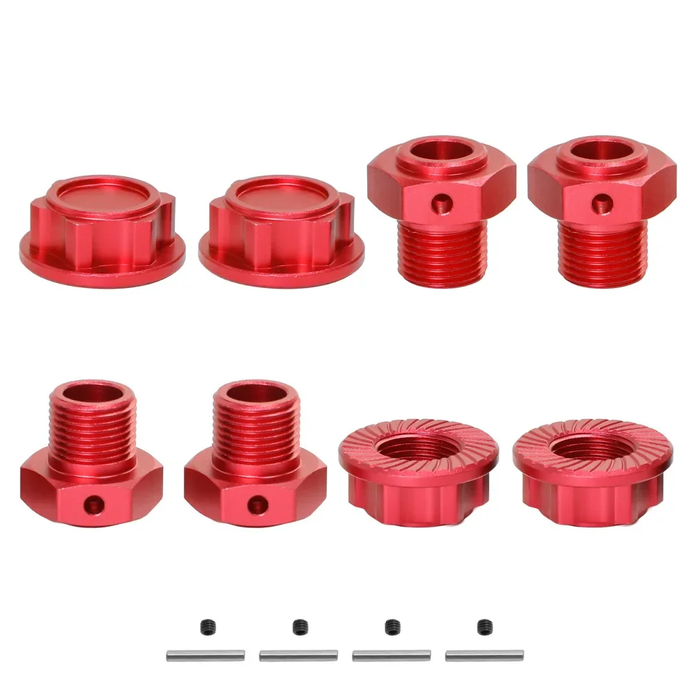 4 Stuks Metalen 17Mm Wiel Hex Hub Adapter Voor Arrma 1/10 Kraton Outcast 4S V2 Blx 1/8 Mojave 4S Blx Upgrade Onderdelen Accessoires