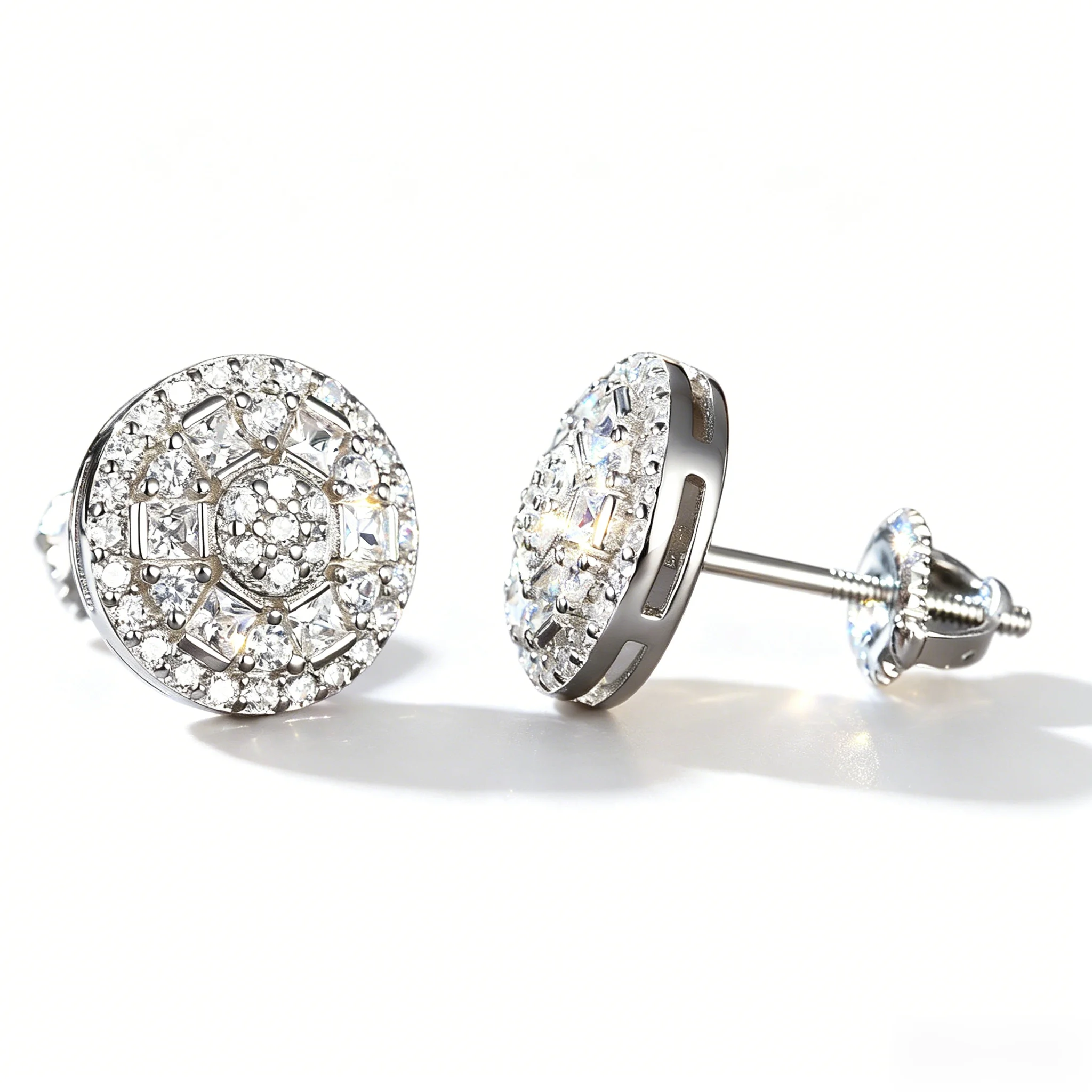 luxury Earrings Round Stud Earring Moissanite Earrings Women with Gra Certificate 2025