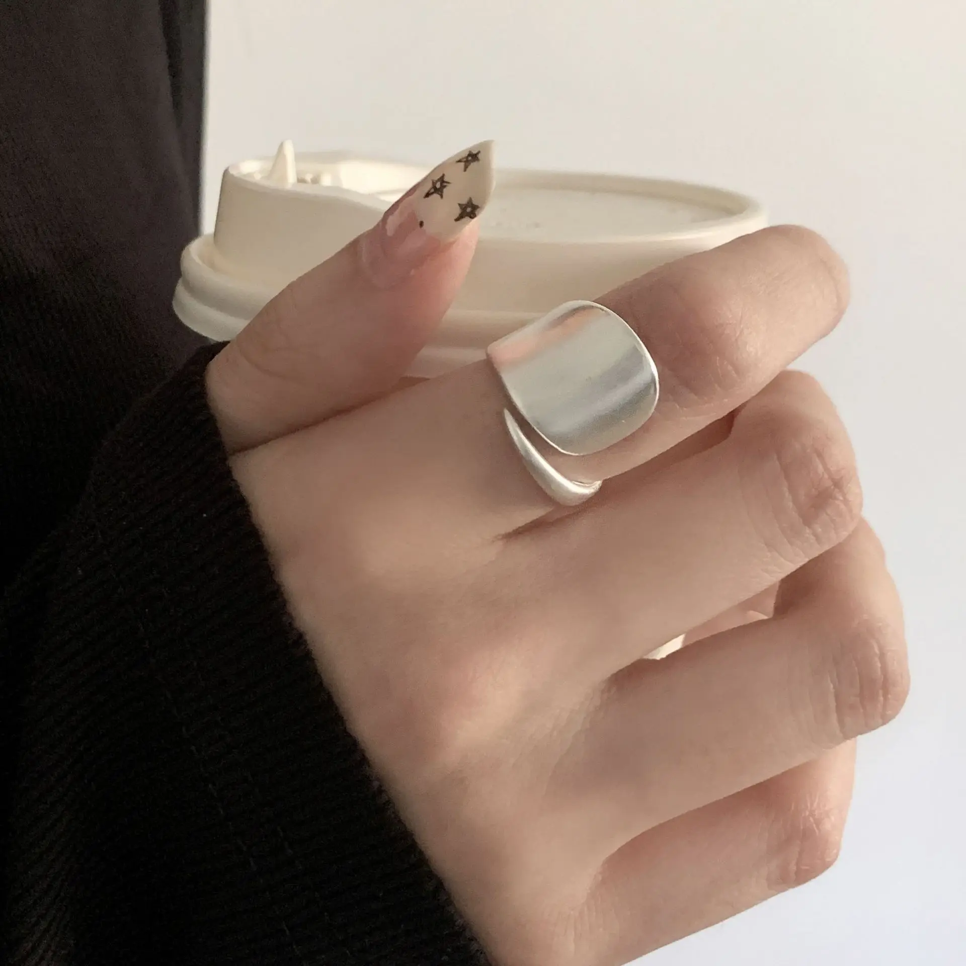 Women's 925 Sterling Silver Irregular Geometry Ring