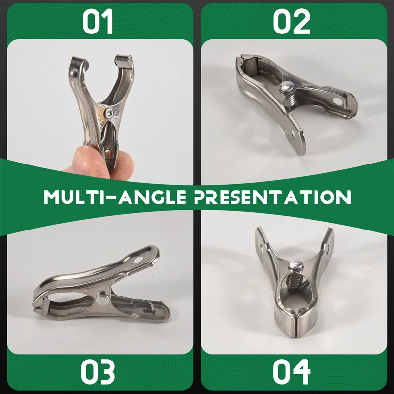 AB15-60 PCS Garden Clips,Greenhouse Clamps Made Of Stainless Steel For Netting,Garden Hoops Or Greenhouse Hoops