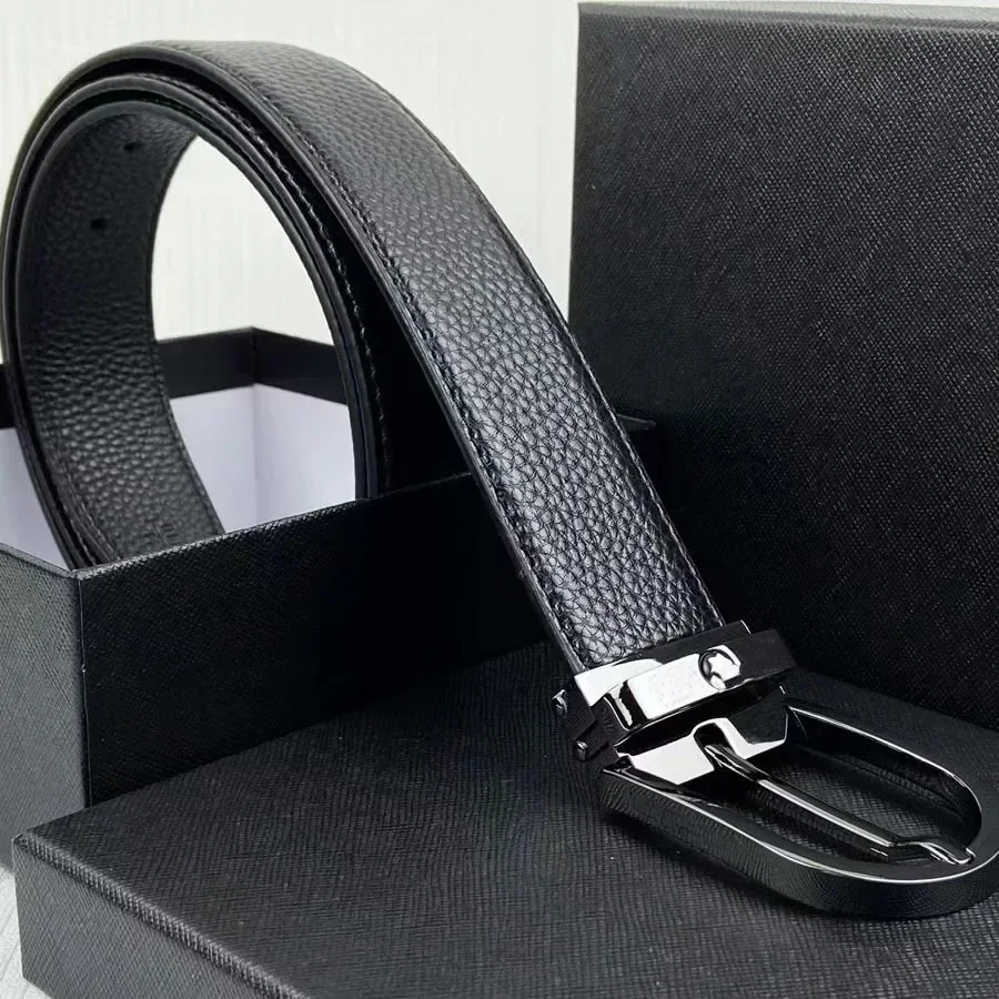 

New Men's Belt, Genuine Leather Ins Youth Belt, Lychee Pattern Pin Buckle Pants, Jeans Belt