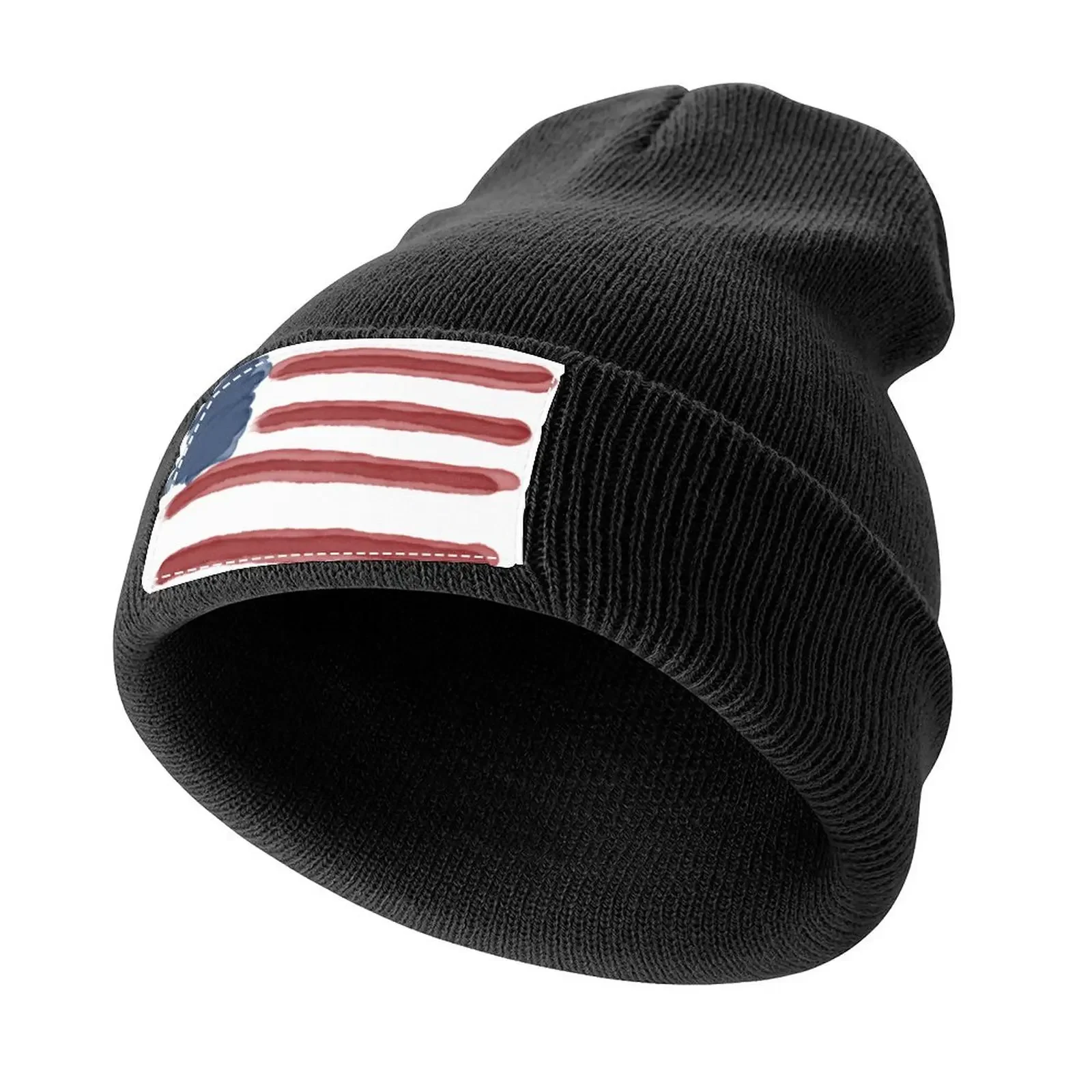 Minimalist Modern American Flag Art Knitted Cap Fashion Beach Hood Anime Hat Men's Baseball Women's