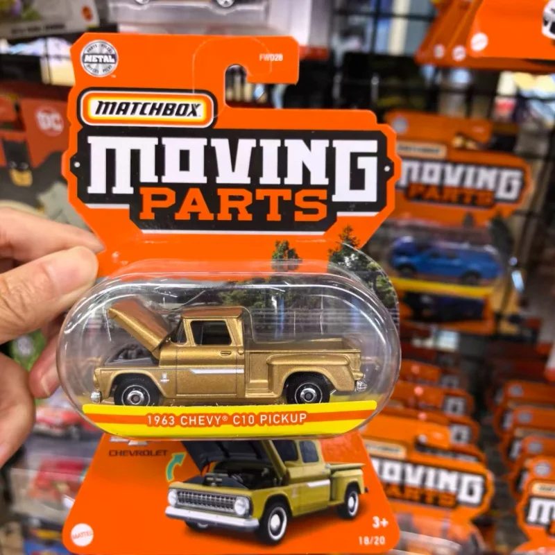 

New Metal Matchbox Moving Parts Series 1963 Chevy C10 Pickup Children Toys 1:64 Car Model Boys Kids Toys Collectible Gift Toy