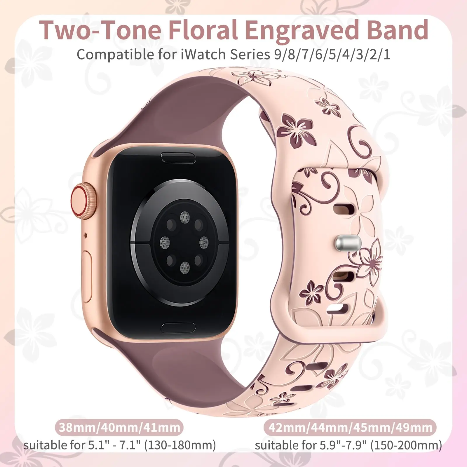 Engraved Strap For Apple Watch Band 45mm 44mm 46mm 42mm 41mm 40mm 49mm Silicone Correa Bracelet Series 9 8 7 SE 6 5 4 10 Ultra