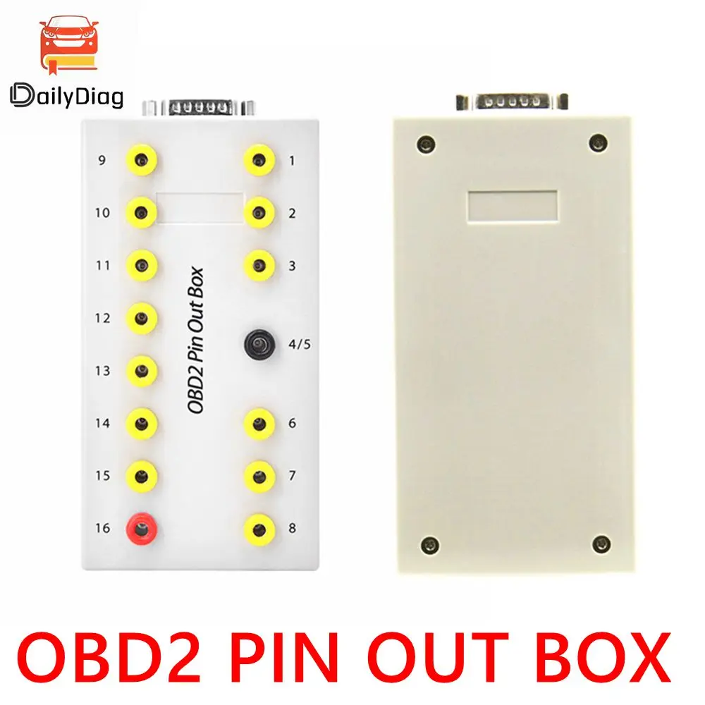 

OBD2 16Pin Out Box Change the Pin Settings Connecting Cable Forv Re-Wiring OBDII Breakout Box Auto Connector