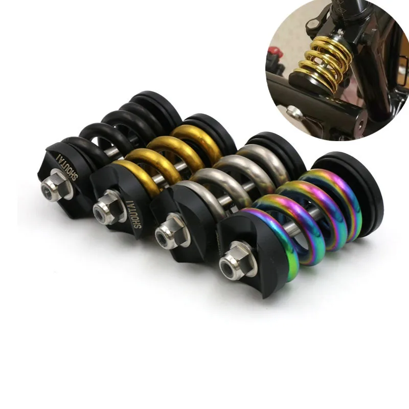 SHOUTAI new spring shock absorber for brompton titanium ultra-light suspension spring Pline Tline