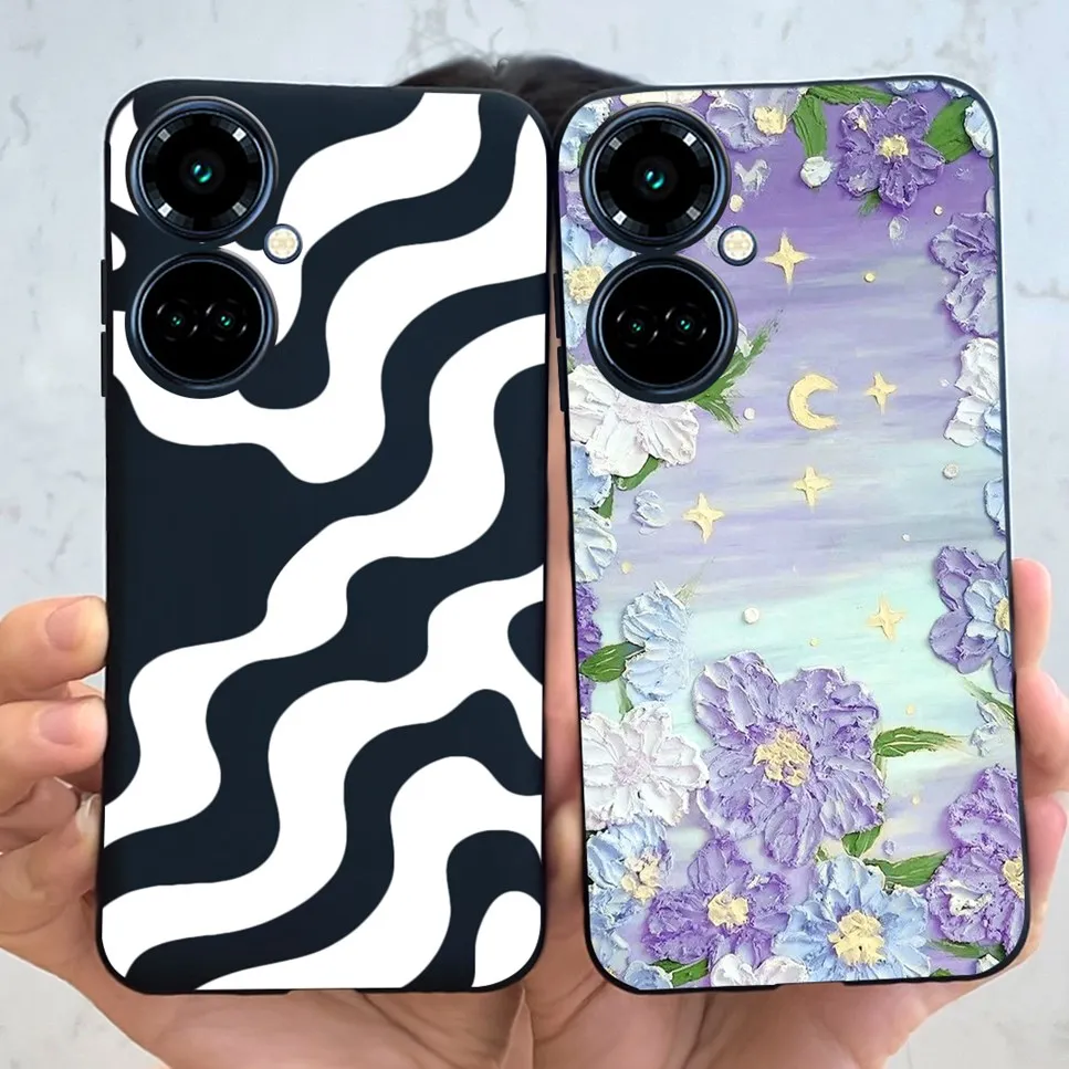 Tecno Camon 19 Pro 5G 6.8 인치 케이스, 부드러운 실리콘 블랙 핑크 커버, Camon 19 Camon 19 Pro CI7n 공룡 우주 비행사 전화 케이스