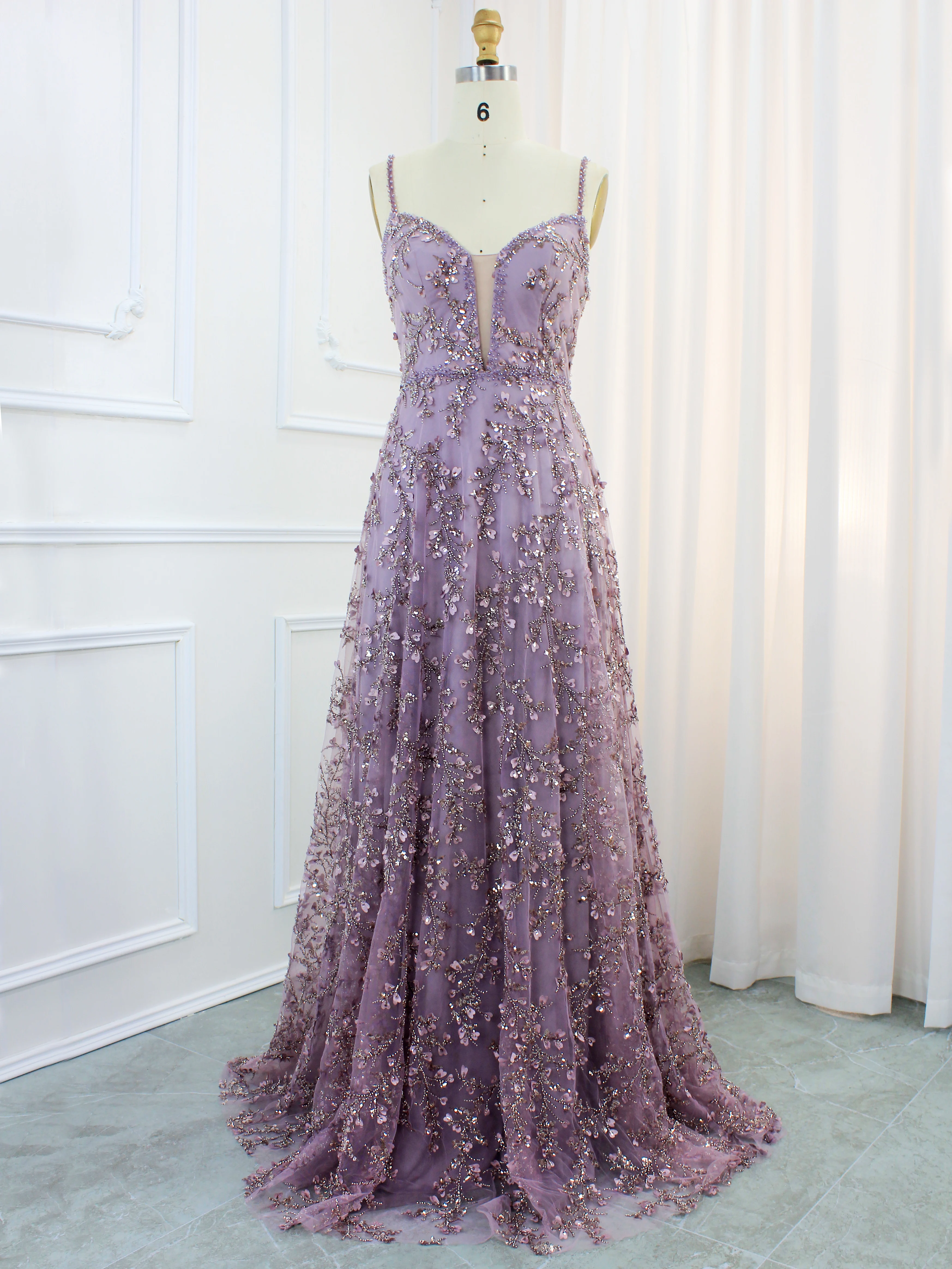 Hot Sale Lilac Sweetheart A Line Bridesmaid Dress Luxury Beaded Sleeveless Formal Gowns 2024 For Women Party With Best Price