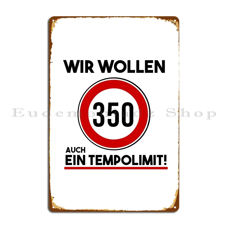 Speed Limit Autobahn Germany No Speed Limit Metal Sign Mural Party Designer Printing Wall Mural Tin Sign Poster