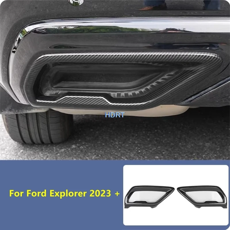 

Car Styling Rear Exhaust Pipe Cover Tail Throat Frame For Ford Explorer 2023 + Protector Decoration Accessories Exterior Sticker