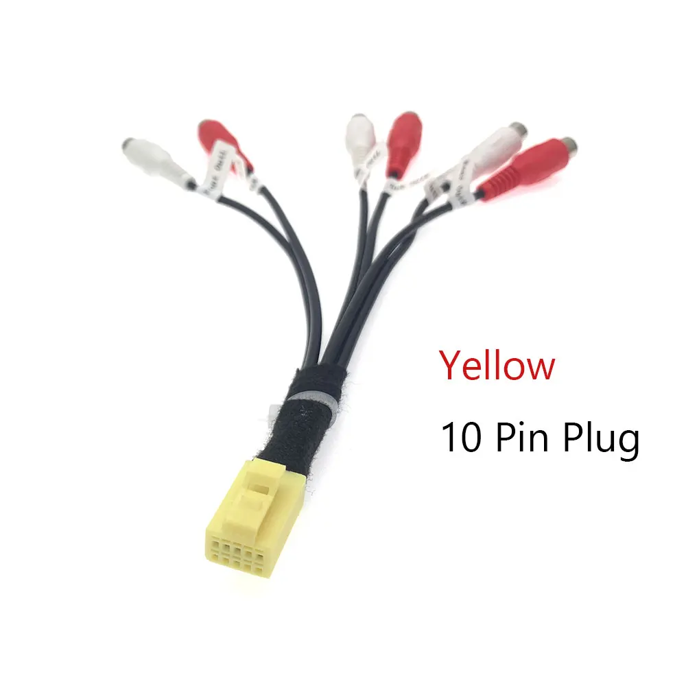 6/10 Pin Car Radio Audio Rear Camera Rear Sub Front RCA Out Adapter Cable for Clarion NX501 NX502 NX602 NX702 NX409 NX500