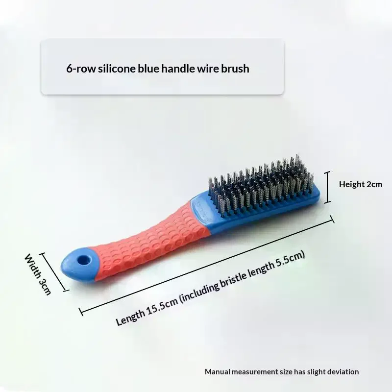 Heavy-Duty Stainless Steel Wire Brush Ergonomic Handle Rust Slag Paint Remover for Home Garden Tool Maintenance