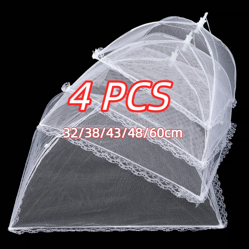 Capas de comida de piquenique para malha externa 4 pacotes pop up rede de mosca fina para frutas-tela dobrável guarda-chuva barraca de comida