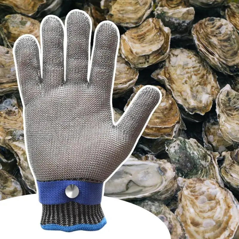 Luvas à prova de corte cozinha fio doméstico luvas de metal resistente ao corte multiuso respirável peixe ostra shucking ferramenta com