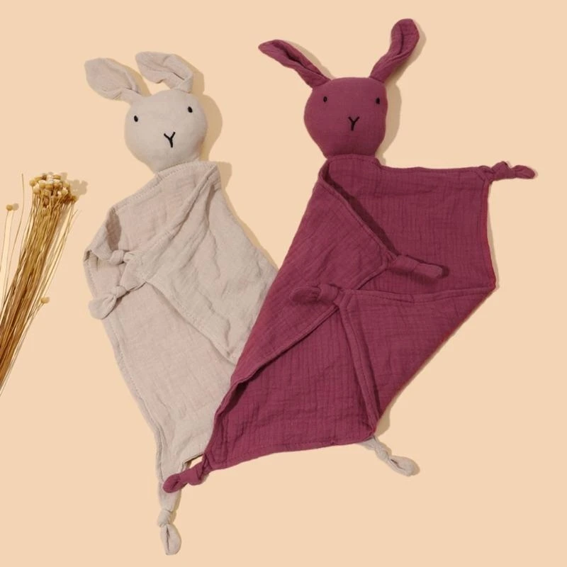 J15U الطفل المعزي بطانية القطن بطانية أمان الطفل محبوب صبي فتاة للجنسين لينة الطفل هدية للأطفال الرضع حديثي الولادة