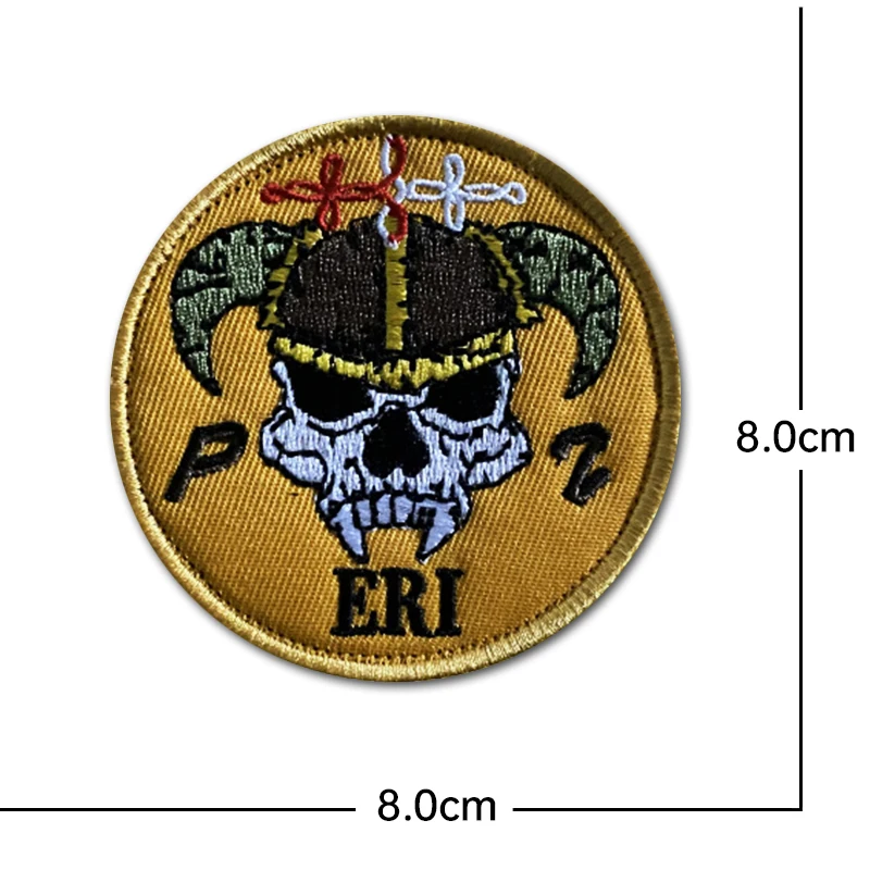 Parche calavera táctico MOLLE – Velcro adhesivo - imagen 2