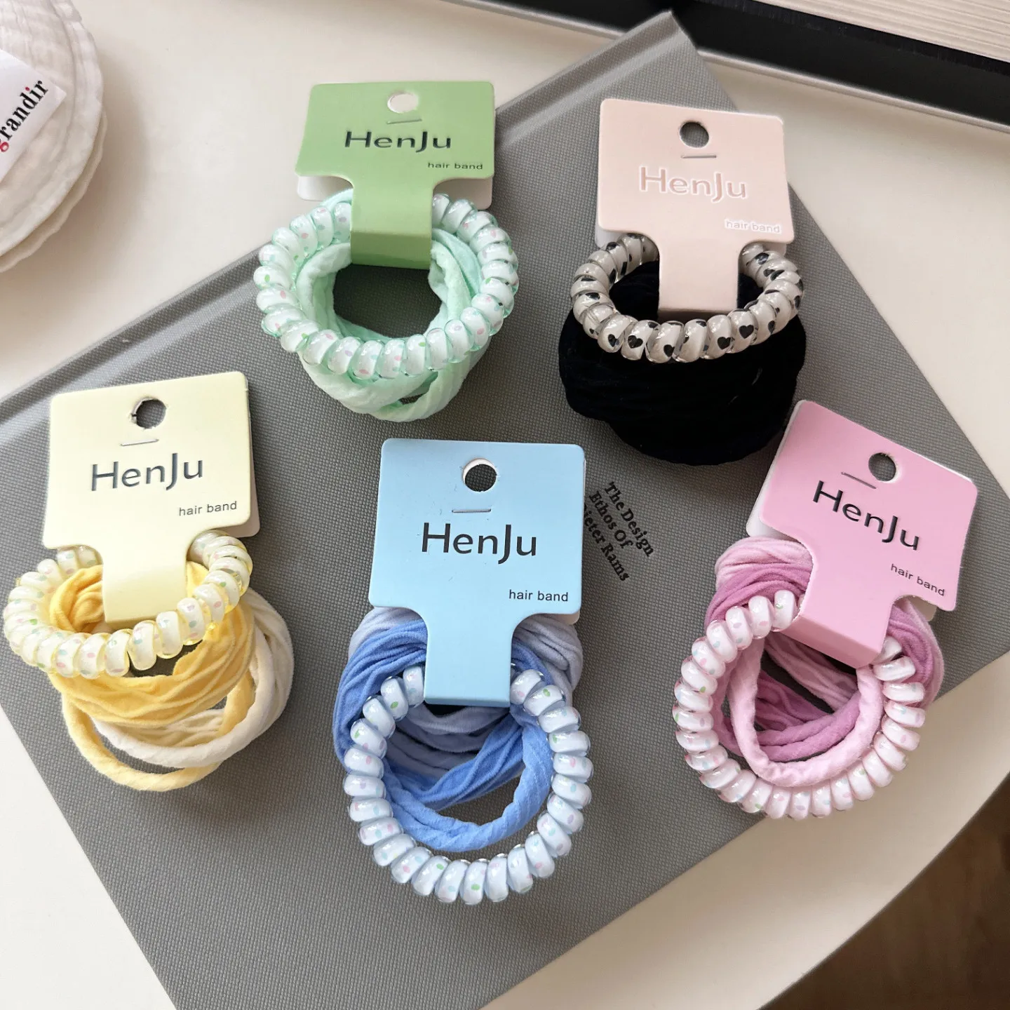 Candy Color Spiral Hair Ties High Elasticity No Damage Soft Telephone Cord Hair Rings for Girls Daily Use Collection