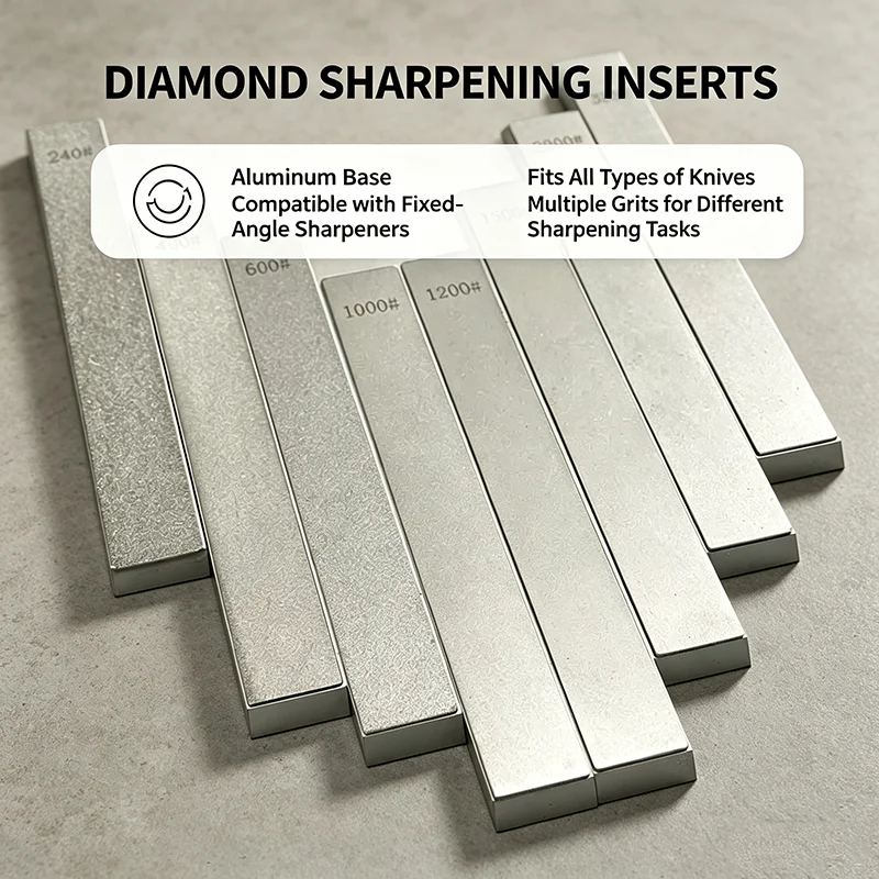 Aluminum Alloy Blank Diamond Sharpening Stones Set 9 Grits 240 To 3000 for Guided Systems Multi-Blade Practical Sharpening Acces