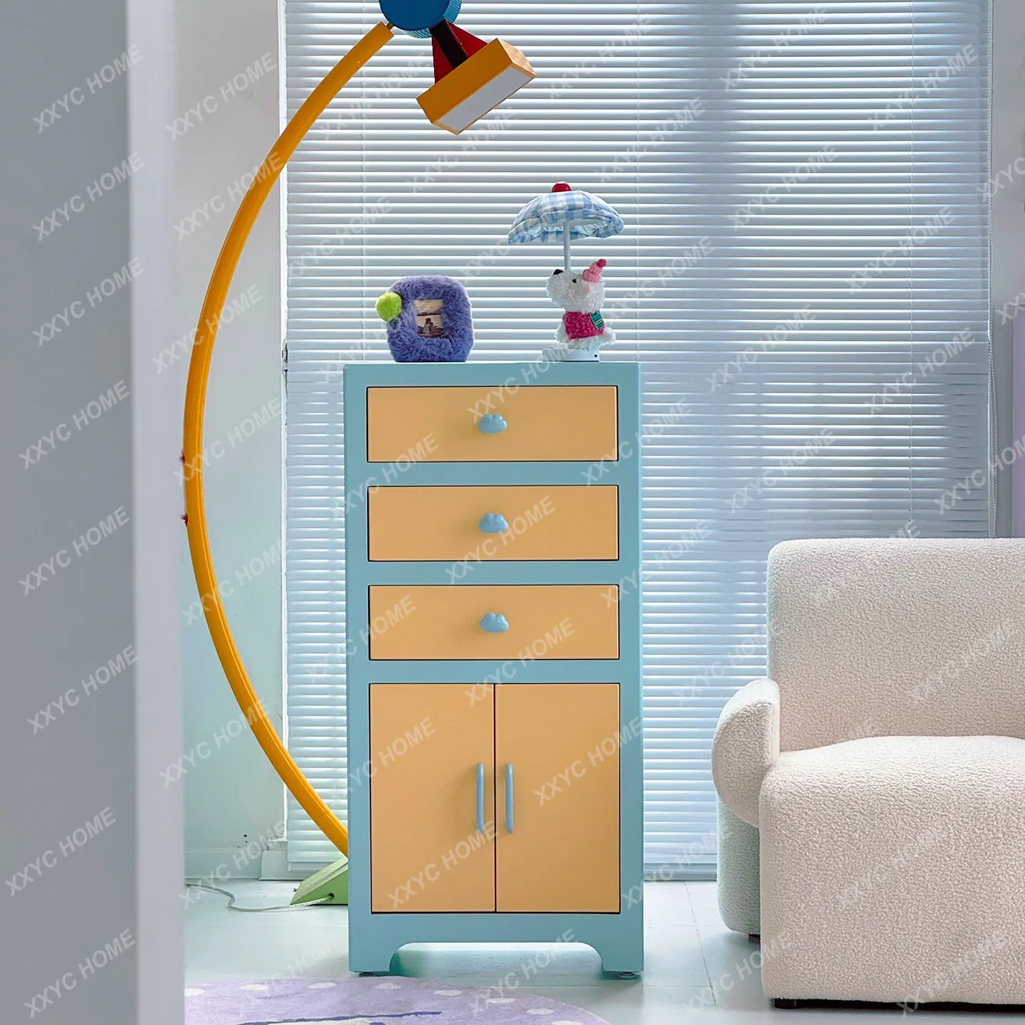 

Drawer, storage hallway cabinet, all solid wood, bedroom storage locker