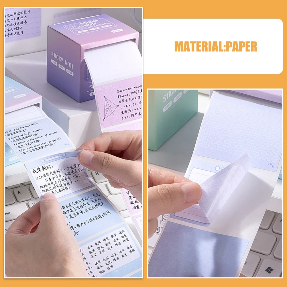 4 pezzi di blocchi adesivi completi bloc-notes autoadesivi scatola dispenser estraibile forniture per riunioni scolastiche per ufficio note Stickey